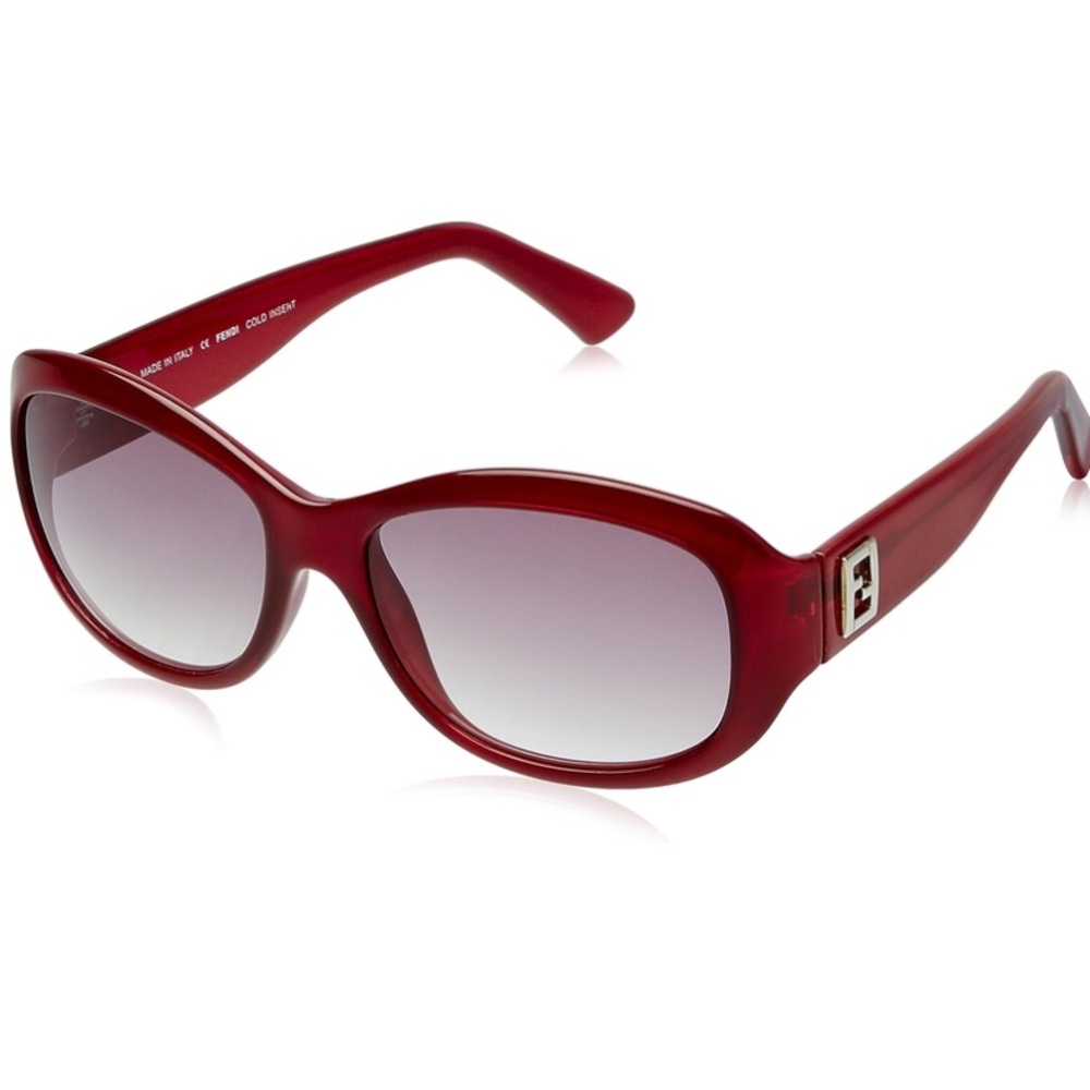 Fendi Burgundy Oval Sunglasses